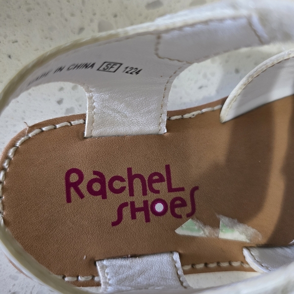 Rachel White Sandals with Floral Accents - Picture 5 of 6